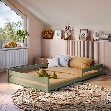 Letto a terra 120x200 con rete a doghe Lily Oliva