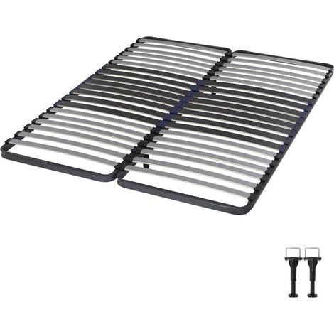 Sommier à lattes 2x80x200 C34 - 40 lattes bois - Fabrication française (1/4)