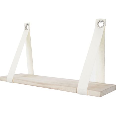 [JAMAIS UTILISÉ] Étagère murale Var, étagère de suspension, style shabby, vintage, 27x50cm, nature