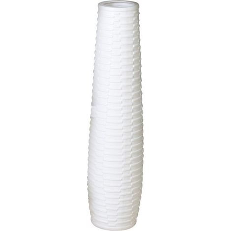 modernes Design Vase décoratif en céramique Blanc Hauteur 57 cm (1/5)