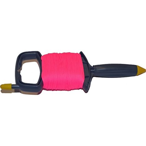 Cordeau sur enrouleur tresse polypropylène fluo rose 1,5mm 100m - 27610