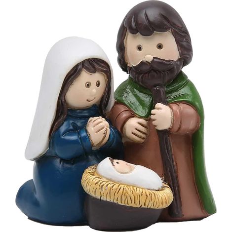 Statue De La Sainte Sculpture Décorative Religieuse D'Intérieur Pour La Figurine De Crèche De Table Pour Décoration Maison Salon Église Coin Prière Fêtes De Noël Mariage (1/5)