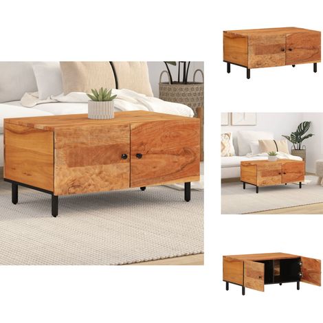 Table basse 80x50x40 cm bois massif d'acacia - Table Basse - Meuble Salon - Table D'appoint - Acacia Massif - Design Moderne (1/5)