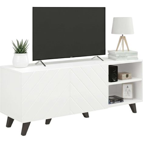 Mueble de TV Josi Salón Comedor 2 Puertas Abatibles 4 espacios 1 estante 2 huecos 150x54x40 cm