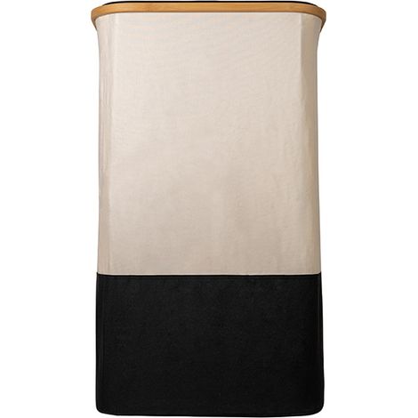 Panier à linge pliable grande capacité (44 x 33 x 73 cm) – avec couvercle et poignée, panier à linge avec sac intérieur amovible, panier à linge pour le rangement de la maison (1/2)