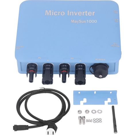Micro-onduleur solaire connecté au réseau WiFi 120V/230V prise US 1000W, panneau DC vers AC, identification automatique, contrôle à distance (1/5)