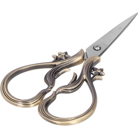Retro Scissor Stainless Steel Craft Embroidery DIY Needle Art Work Sewing SuppliesBronze (1/5)