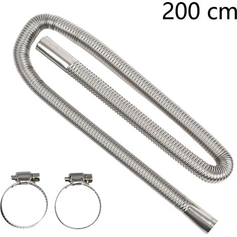Tuyau D Echappement - Acier Inoxydable - Pour Chauffage Auxiliaire Diesel Et Groupes Electrogènes - Longueur 60 À 300 Cm - Diamètre 2,5 Cm - 1 Pièce