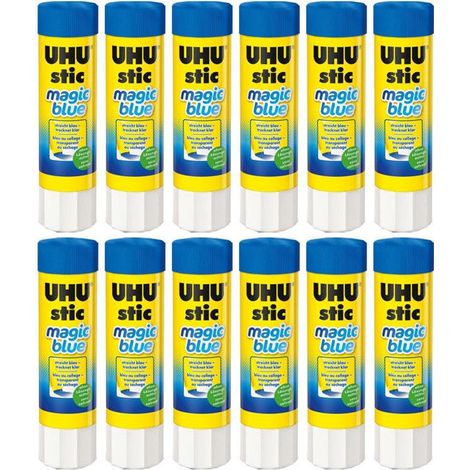 12 bâtons De Colle - Magic Blue - 8G - UHU