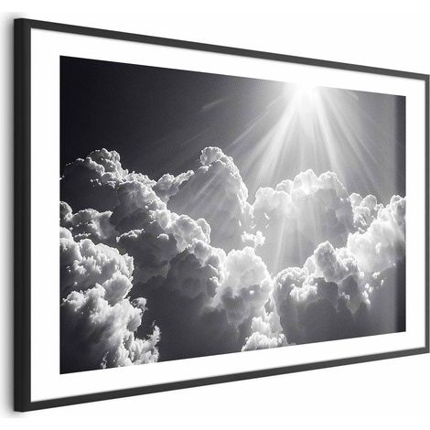 Poster – Hoffnung in den Wolken: Inspirierende Sonnenstrahlen – Emotionen wecken (1/4)