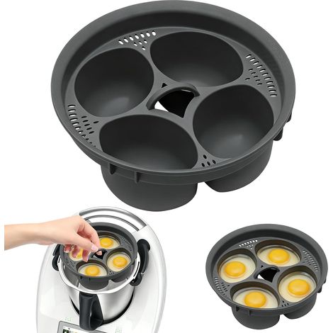 Cuiseur à Œufs et Moule à Œufs Pochés Accessoire Compatible pour Thermomix TM5, TM6, TM31 Pocheuse à œufs Support à œufs Insert pour préparer jusqu’à 4 œufs pochés (1/5)