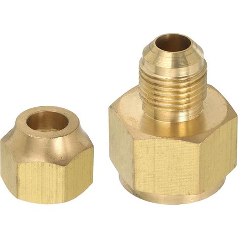1 Raccord De Tuyau En Laiton, 1/2"G Femelle x 3/8" Flare Mâle, Réducteur SAE 45 Degrés, Pour Climatisation Et Réfrigération HVAC