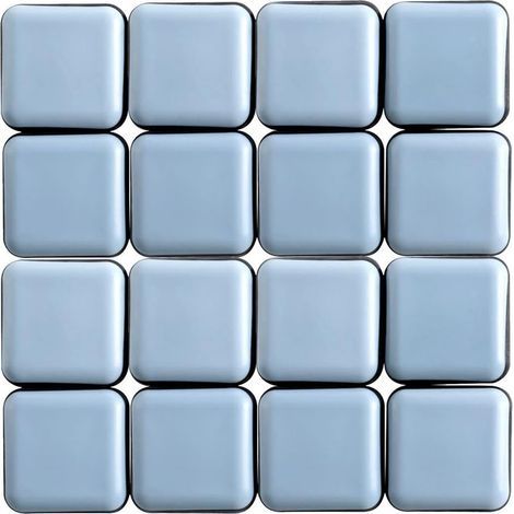 Patins pour meubles, 16 patins autocollants en PTFE Téflon, carrés, adaptés aux sols lisses et aux tapis (carrés, 25 x 25 mm) (1/5)