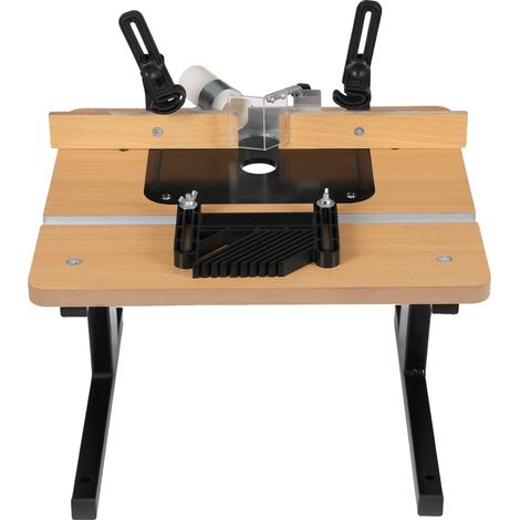 Table de défonceuse, 43 x 40 cm, Capacité de charge de 200 kg, Collecte de poussière de 40 mm, Matériau MDF, Montage sur plateau (1/5)