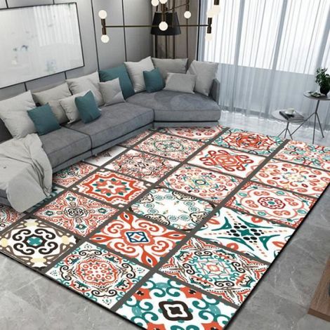 Tapis, épaisseur 0,8 cm, antidérapant, pour salon - 140x200cm nosku (1/4)