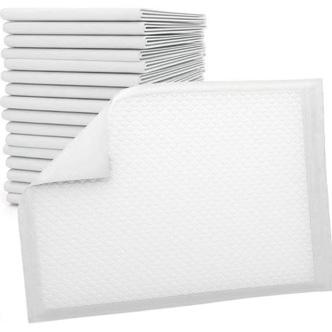 Lot de 50 alèses jetables imperméables 60 x 90 cm – Protection matelas contre les troubles urinaires – Usage unique – Coloris blanc – Vivezen