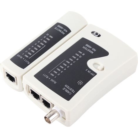 Testeur de câble réseau BNC NS-468B, vérificateur universel RJ45 RJ11 avec sac de rangement, alimentation 9V DC (1/5)