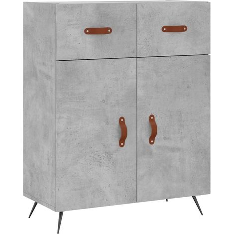Maison La Vie - Buffet Salon Moderne - Meuble de rangement - gris béton 69,5x34x90 cm bois d'ingénierie bu4526 (1/5)
