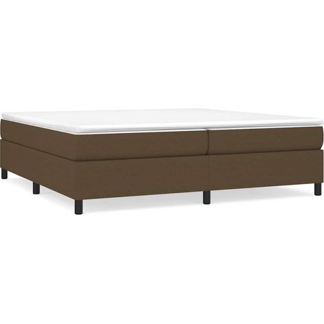 Maison Exclusive - Struttura Letto a Rete a Molle Marrone Scuro 200x200 cm in Tessuto (1/5)