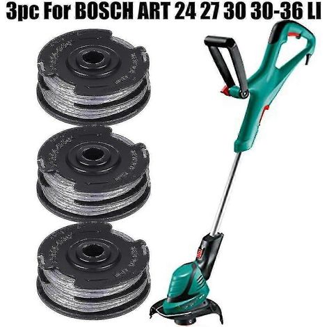 Lot de 3 bobines de fil de coupe (6 m, 1,6 mm) pour débroussailleuse Bosch Art 24, 27, 30 et 30-36 Li. (1/3)