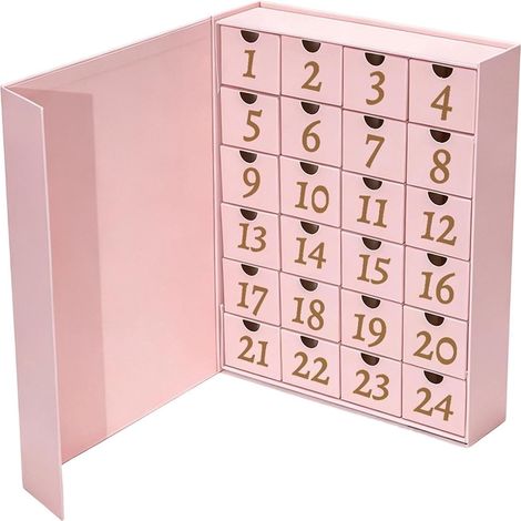 JSSEVN - Selbstgemachter, wiederverwendbarer, leerer 24-Tage-Weihnachtskalender (1/5)
