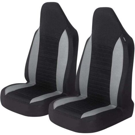 QORVA-Housses de siège avant universelles, 2 pièces, pour voitures, camions, SUV, gris (1/4)