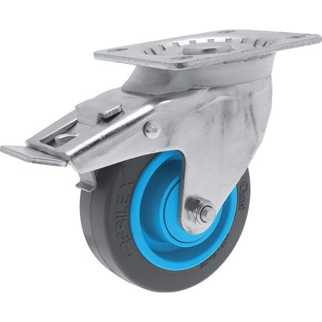 Roulette De Manutention Resilex Pivotante A Blocage D125 250Kg Guitel