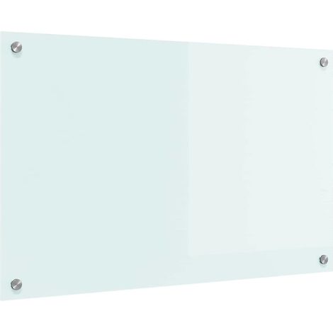 Crédence de cuisine Blanc 80 x 50 cm verre trempé