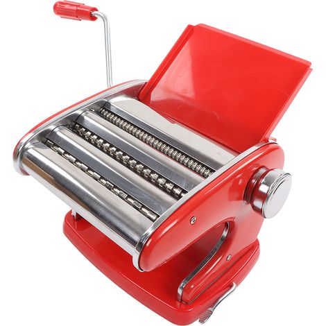 Roulette à pâtes multifonction machine à pâtes manuelle pour lasagnes tagliatelles raviolis pâte à nouilles ventouse rouge 3 lames (1/5)