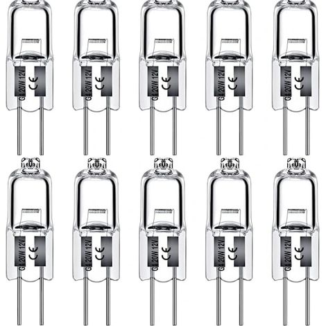 G4 halogen bulbs, 10W 12V - 10-pack