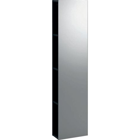 Etagère Geberit iConavec miroir: Largeur 28cm, Hauteur 120cm, Profondeur 14cm, Gris velouté / Laqué mat