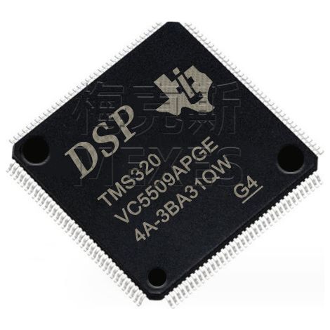 Electronic components with chip TMS320VC5509APGE TPS7A3001MDGNTEP, 5 units, 5 units.