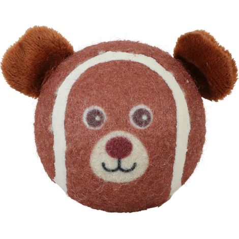 Balle de tennis ø 8 cm en forme d'animaux tête OURSON pour chien - zolux (1/2)