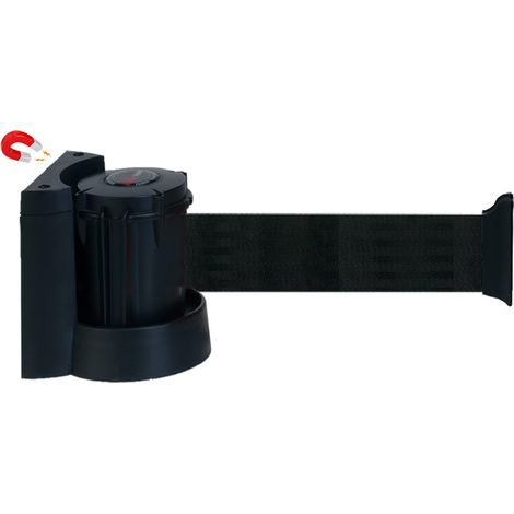 Enrouleur mural COLOR magnétique avec sangle Noir 5m x 50mm - 2053860 (1/2)