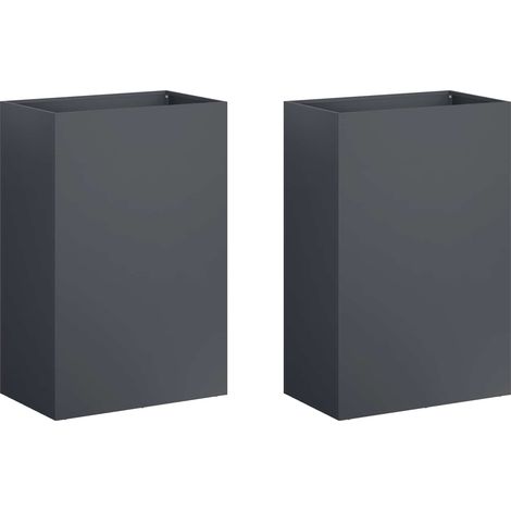 Maison Exclusive - Vaso da giardino 2 pz Antracite 50 x 40 x 75 cm (1/5)