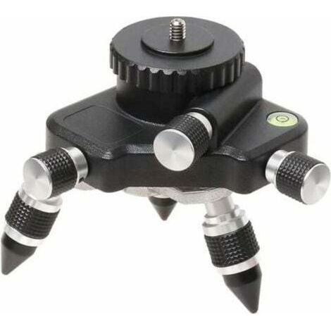 Adaptateur de nivellement laser : base rotative à 360° pour trépied de nivellement laser linéaire, base rotative pour adaptateur de nivellement de 1/4 et 5/8 pouce. (1/4)