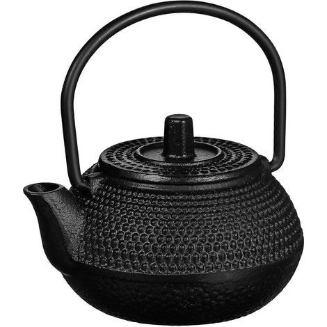 Petite théière décorative en fonte, ornement de table-7.2X7CM-Black (1/3)