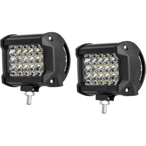 Lot de 2 phares de voiture 12V/24V 72W pour camion, tracteur, bateau et SUV (1/5)