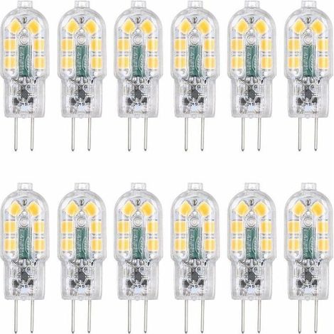 Ampoule LED G4 12 V 3 W équivalente à une ampoule incassable de 30 W. angle de faisceau de 360°. 160 lm. sans gradation. sans scintillement. lot de 12 (blanc chaud 3000 K) (1/3)