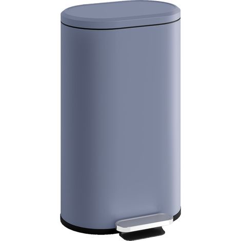 30-Liter-Küchenabfalleimer. Treteimer. Herausnehmbarer Inneneimer. Deckel mit Soft-Close-Funktion. 36,5 x 31 x 61 cm. Grau.