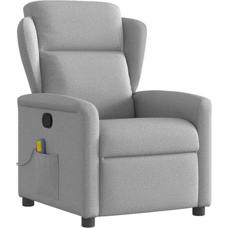 Fauteuil de massage inclinable en tissu gris nuage (1/5)