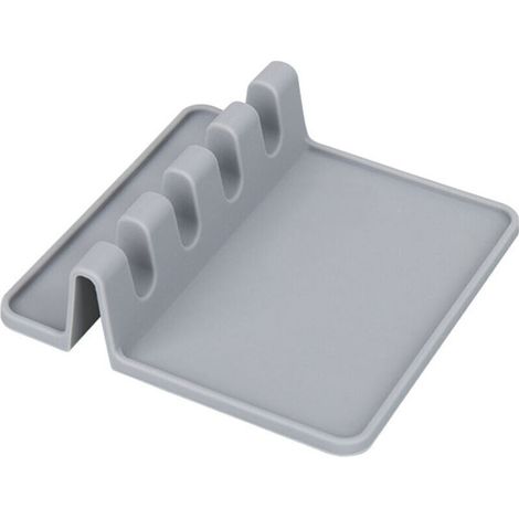 CSPARKV Repose cuillère Kitchen Repos ustensile Pose ustensiles Cuisine louche spatule Couvert Couvercle,Support en Silicone avec égouttoir,Outil pour protéger Plan de Travail,crédence et Plaque Cuiss (1/4)