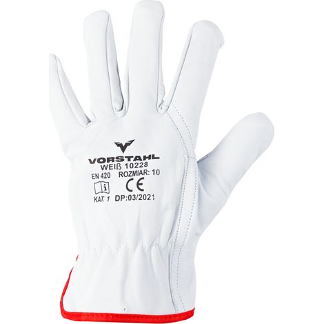 Gants de protection WEIß 9 Cuir fleur de chèvre qualité Vorstahl (1/5)