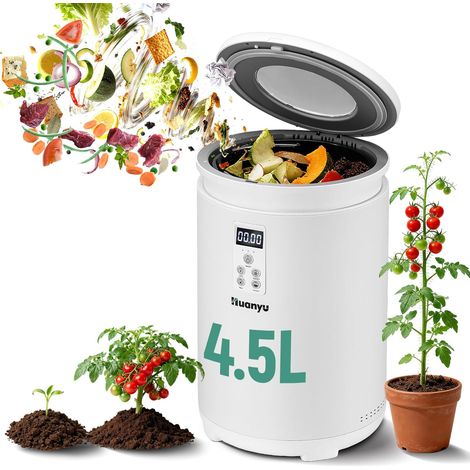 Composteur électrique pour Cuisine 4,5 L Composteur électrique pour Cuisine Recycleur Alimentaire d'intérieur sans Odeur avec Fonction de Nettoyage Automatique Faible Niveau sonore (1/5)