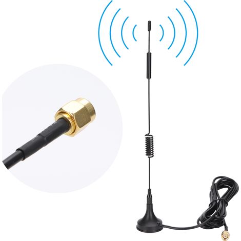 Antenne ventouse extérieure 4G/3G/GSM LTE 12 dBi, bande de fréquence complète 700-2700 MHz (36 cm/14,17 pouces) (1/5)