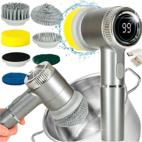 Brosse laveuse electrique multifonctionnelle noire