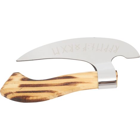 Hache à pizza Viking, manche en bois, coupe-pizza Viking, hache à pizza Viking avec étui, tête de hache Viking en acier inoxydable, petite taille (1/5)