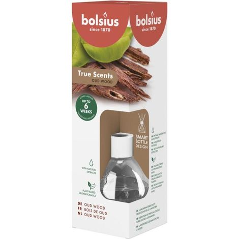 Bolsius True Scents Bâtonnets parfumés Bois de Oud 60 ml