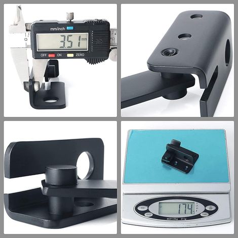 Cadenas antivol pour porte coulissante, en acier inoxydable noir mat, référence Ems3005