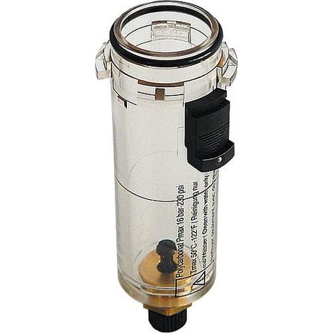 Reservoir plastique avec decharge pour filtre avec 1/4" / 3/8"